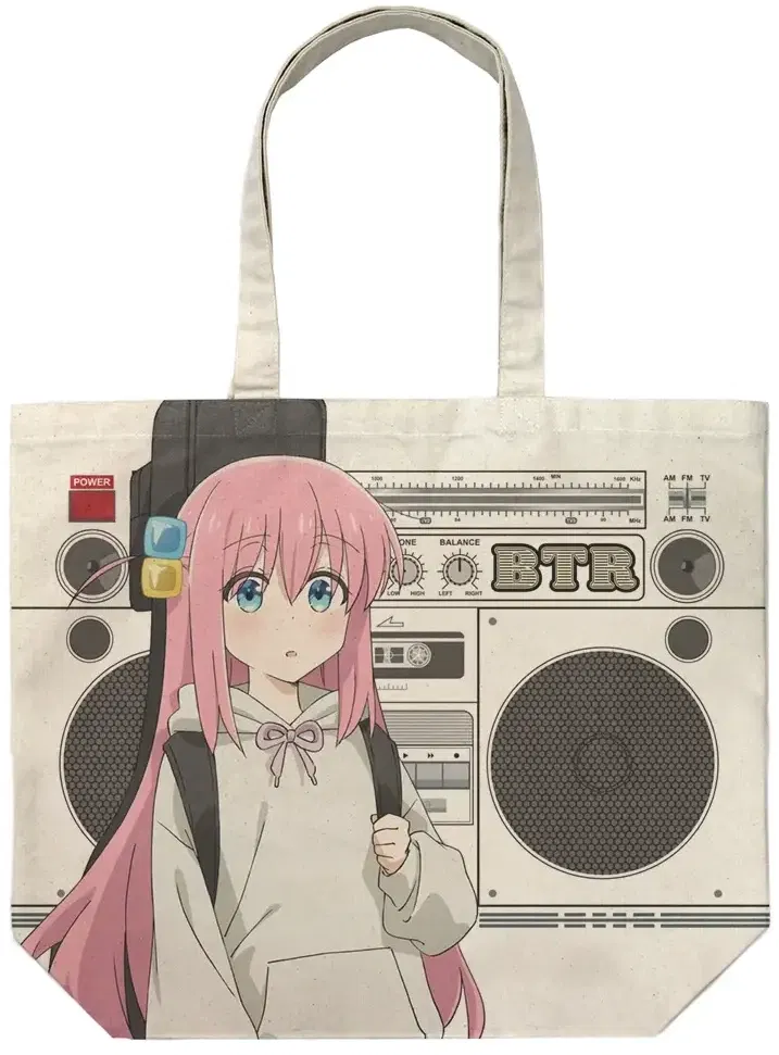 Bocchi the Rock! - Original Illustration Hitori Goto Full Graphic Large Tote Bag Street Fashion Ver. (Natural) image 1