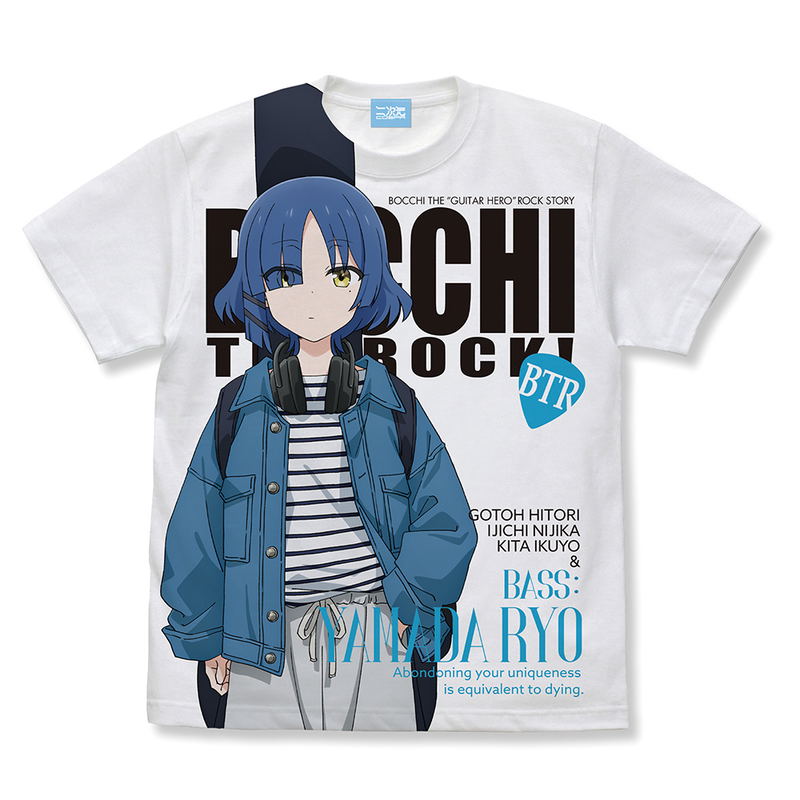 Bocchi the Rock! - Original Illustration Ryo Yamada Full Graphic T-shirt Street Fashion Ver. (White | Size XL) image 1