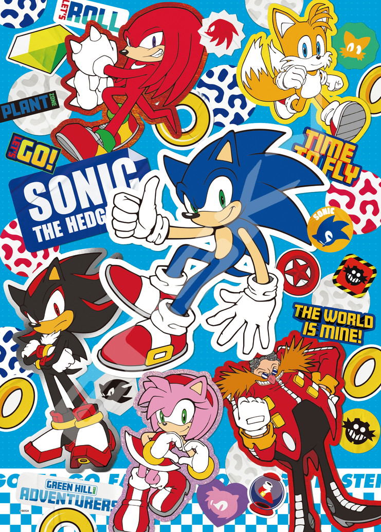 Sonic The Hedgehog Jigsaw Puzzle 500 Piece 500-557 Sticker Collection image 1