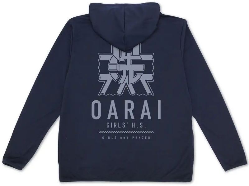 Girls und Panzer das Finale - Oarai Girls' Academy Thin Dry Hoodie Ver.2.0 (Navy | Size M) image 1