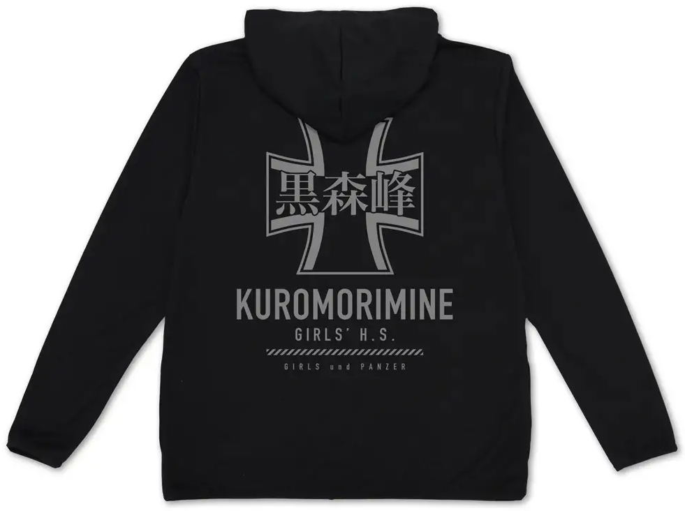 Girls und Panzer das Finale - Kuromori Mine Girls' School Thin Dry Hoodie Ver.2.0 (Black | Size L)
