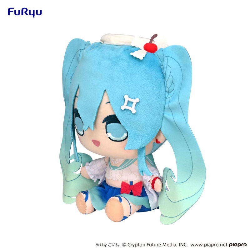 Hatsune Miku Kyurumaru Big Plush Toy: Melon Soda Float image 2