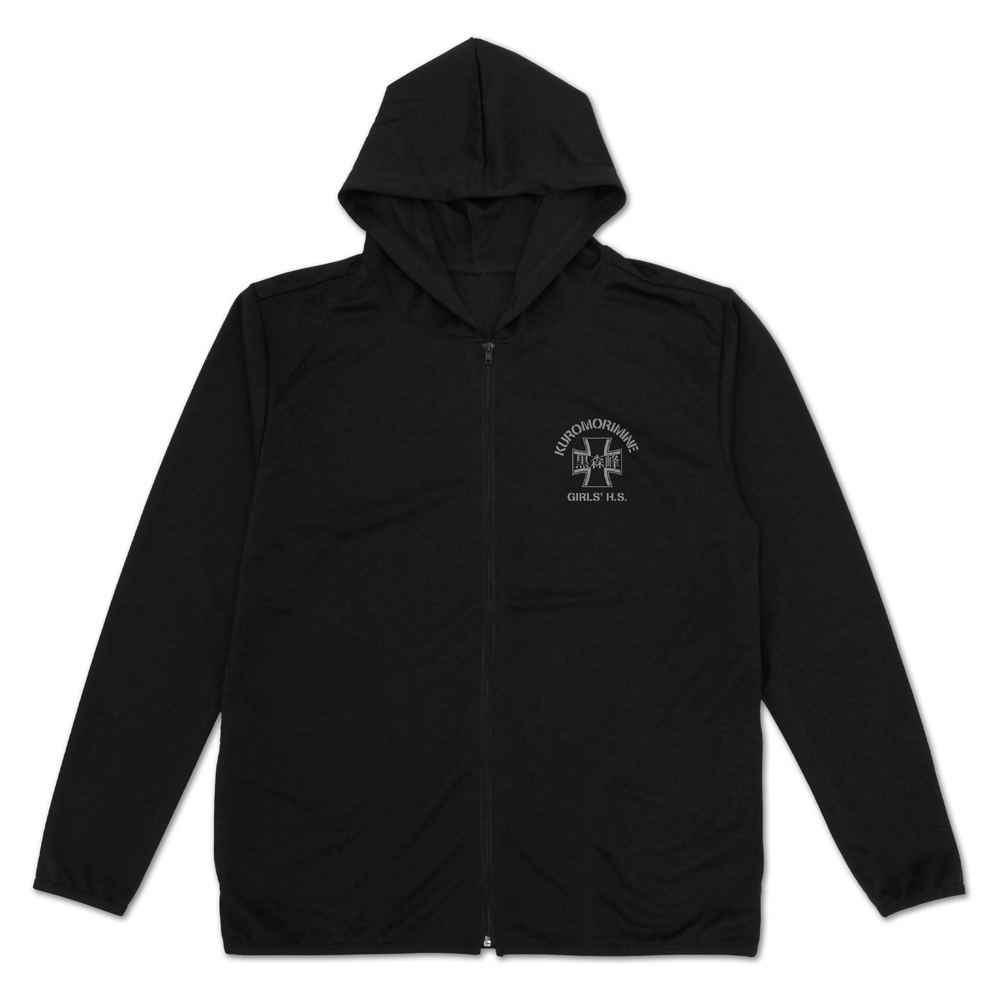Girls und Panzer das Finale - Kuromori Mine Girls' School Thin Dry Hoodie Ver.2.0 (Black | Size S)