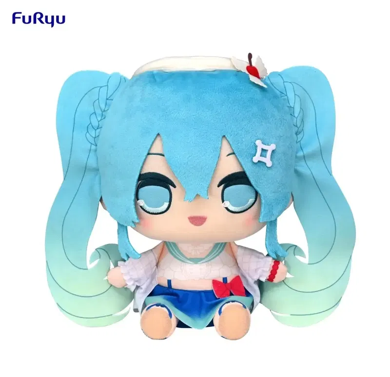 Hatsune Miku Kyurumaru Big Plush Toy: Melon Soda Float image 1