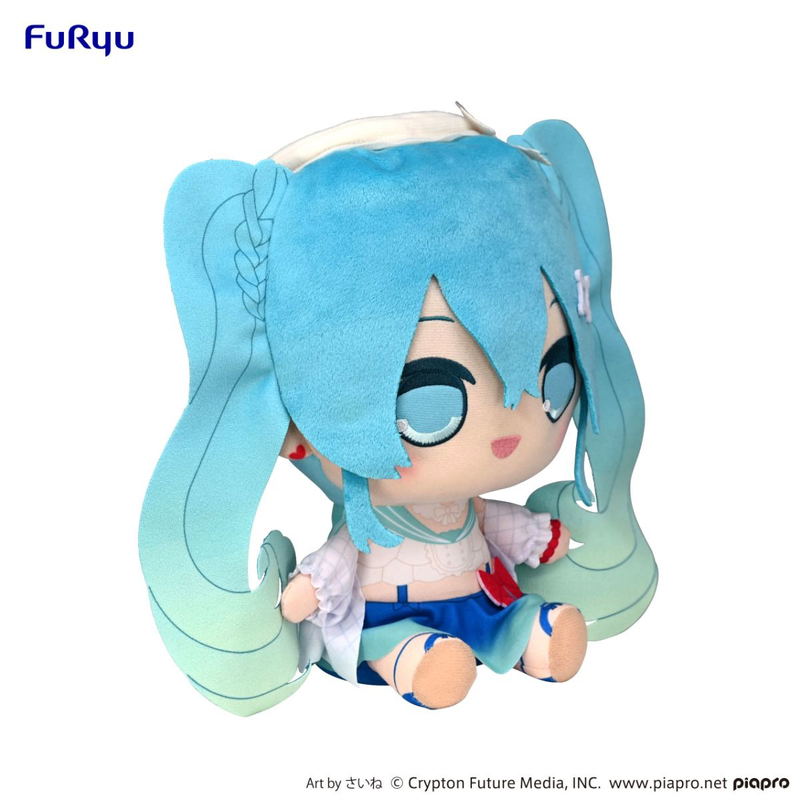 Hatsune Miku Kyurumaru Big Plush Toy: Melon Soda Float image 8