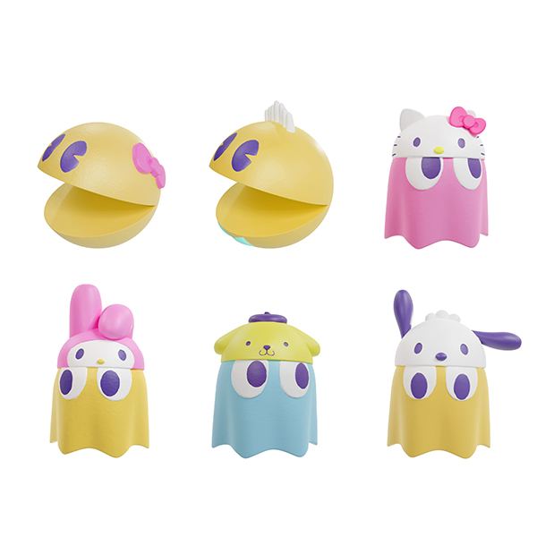 Pac-Man x Sanrio Characters Chibi Collect Figure Vol. 1 (Set of 6 Pieces) (Re-run) Mega House