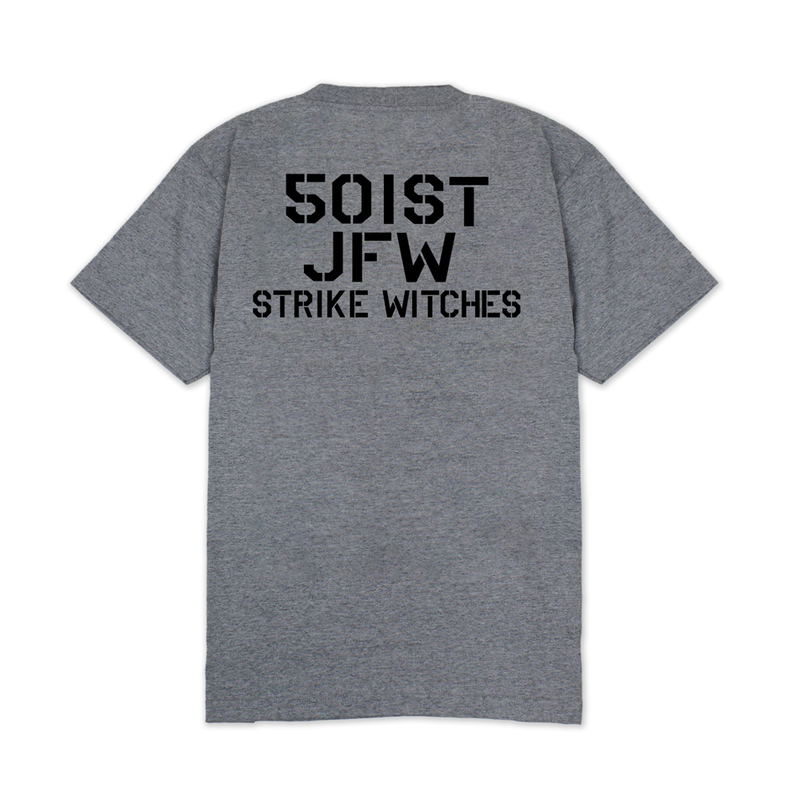 501st Joint Fighter Wing Strike Witches ROAD to BERLIN - Strike Witches Heavyweight T-shirt (Mix Gray | Size XL) image 2