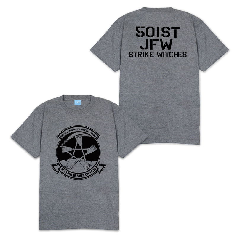 501st Joint Fighter Wing Strike Witches ROAD to BERLIN - Strike Witches Heavyweight T-shirt (Mix Gray | Size XL) image 3