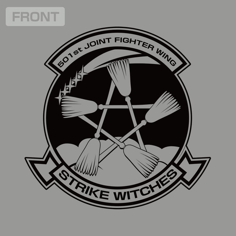 501st Joint Fighter Wing Strike Witches ROAD to BERLIN - Strike Witches Heavyweight T-shirt (Mix Gray | Size XL) image 4