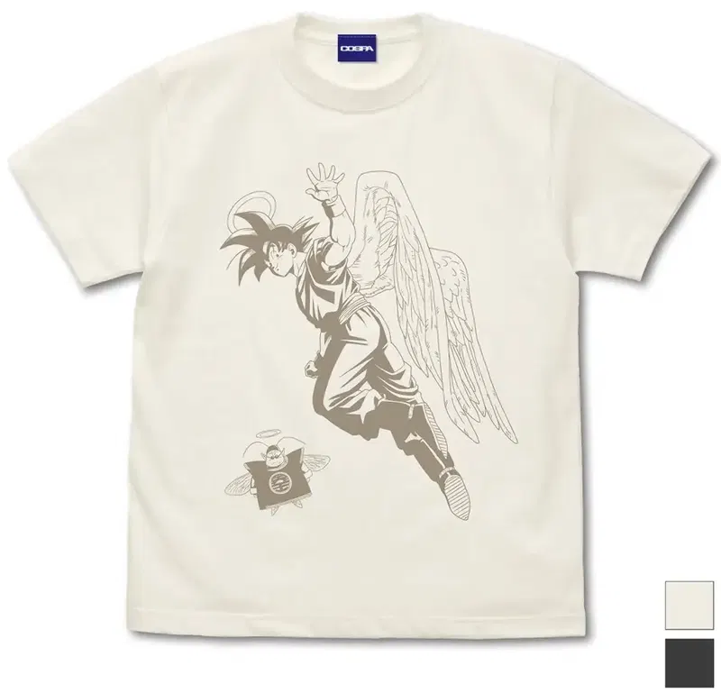 Dragon Ball Z - Son Goku (Angel) And King Kai T-shirt (Vanilla White | Size S) image 1