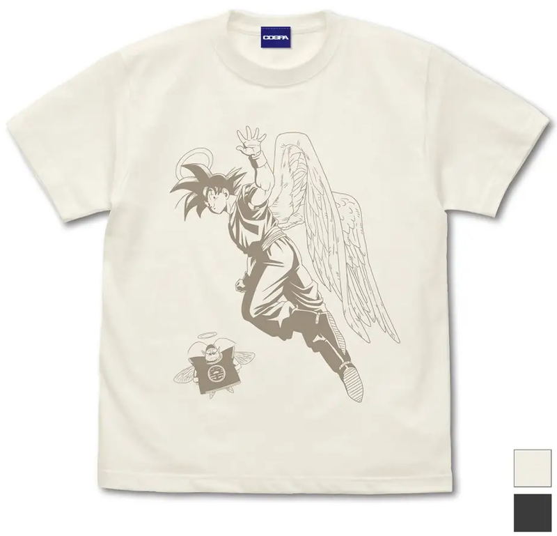 Dragon Ball Z - Son Goku (Angel) And King Kai T-shirt (Vanilla White | Size L) image 1