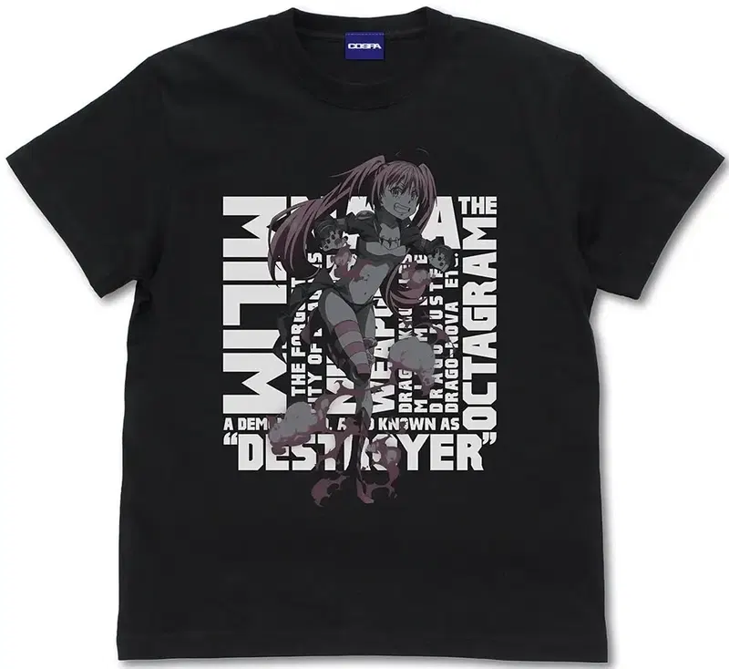 That Time I Got Reincarnated as a Slime - Milim Nava Square T-shirt (Black | Size S) image 1