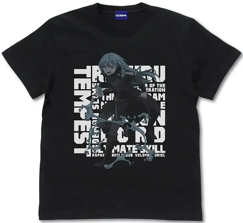 That Time I Got Reincarnated as a Slime - Rimuru Tempest Square T-shirt (Black | Size S) image 1