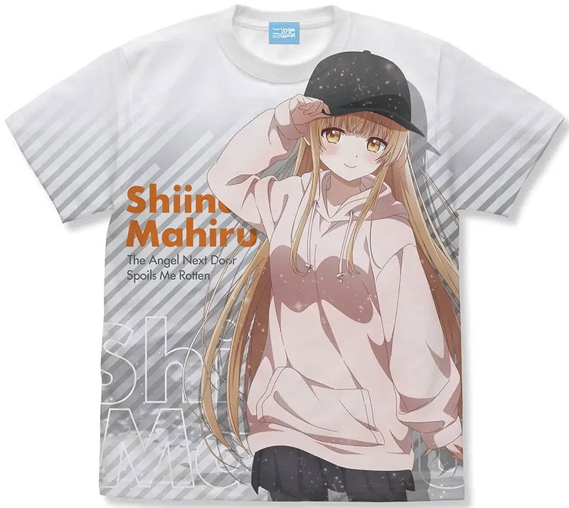 TV Anime The Angel Next Door Spoils Me Rotten - Mahiru Shiina Full Graphic T-shirt Casual Fashion Ver. (White | Size M) image 1