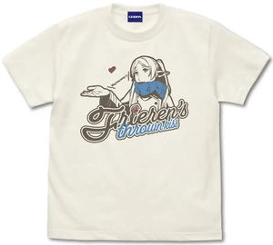 Frieren: Beyond Journey's End - Frieren's Throwing Kiss T-shirt (Vanilla White | Size M)_