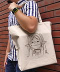 Frieren: Beyond Journey's End - Frieren Face Large Tote Bag (Natural) thumbnail 2