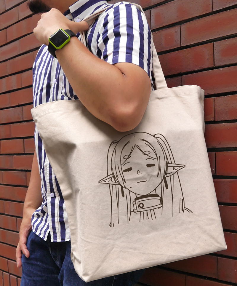 Frieren: Beyond Journey's End - Frieren Face Large Tote Bag (Natural) image 2
