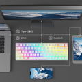 MageGee MK-BOX Wireless Mechanical Keyboard RGB lighting (White) - Red Switch thumbnail 2
