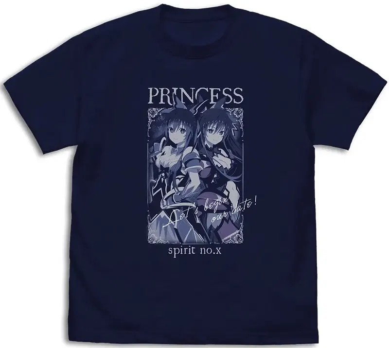 Date A Live V - Identification Name (Princess) Tohka Yatogami T-shirt (Navy | Size S) image 1