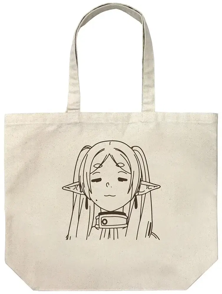 Frieren: Beyond Journey's End - Frieren Face Large Tote Bag (Natural) image 1