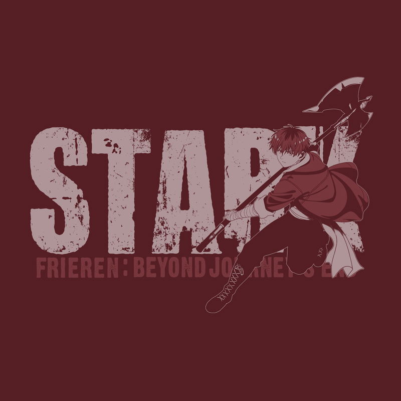 Frieren: Beyond Journey's End - Stark T-shirt (Burgundy | Size M) image 3