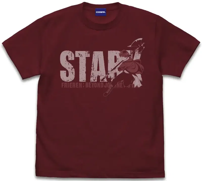 Frieren: Beyond Journey's End - Stark T-shirt (Burgundy | Size S) image 1