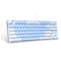 MageGee MK-STAR Wired Mechanical Keyboard (White/blue) - Blue Switch thumbnail 1
