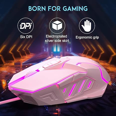MageGee G10 Wired Mouse (Pink) image 3