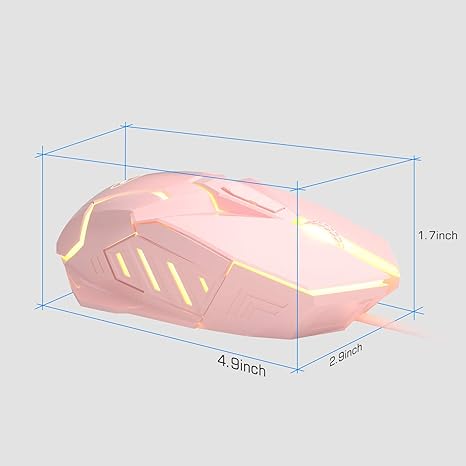 MageGee G10 Wired Mouse (Pink) image 4