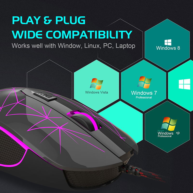 MageGee G6 Wired Mouse (Pink) image 7