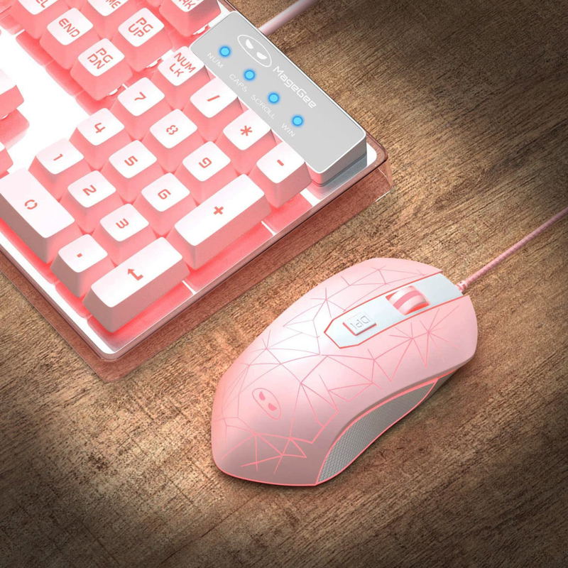 MageGee G6 Wired Mouse (Pink) image 4
