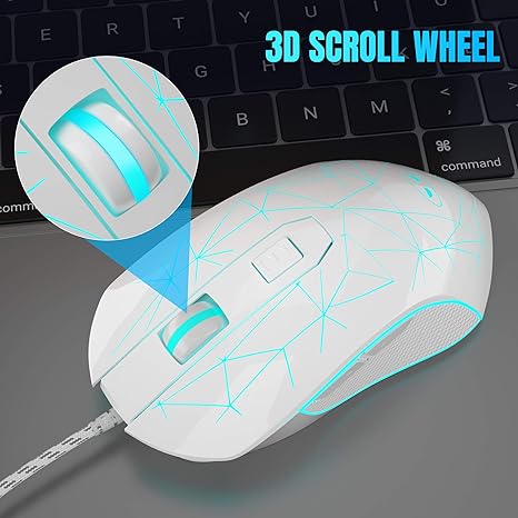 MageGee G6 Wired Mouse (White) image 3