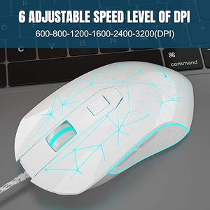 MageGee G6 Wired Mouse (White)_