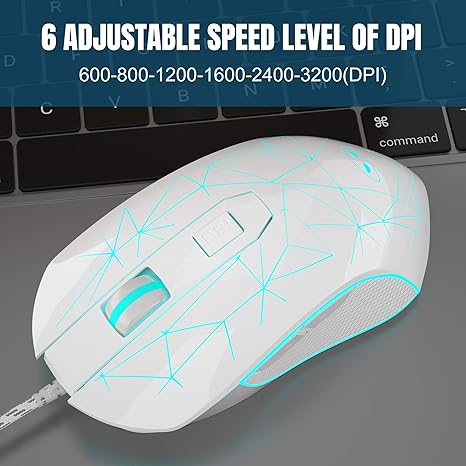 MageGee G6 Wired Mouse (White) image 4