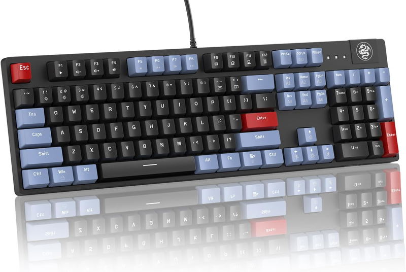 MageGee MK-ARMOR Wired Mechanical Keyboard [Brown Switch] (Blue Black) image 1