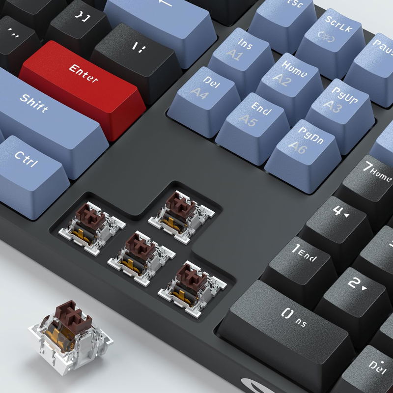 MageGee MK-ARMOR Wired Mechanical Keyboard [Brown Switch] (Blue Black) image 2