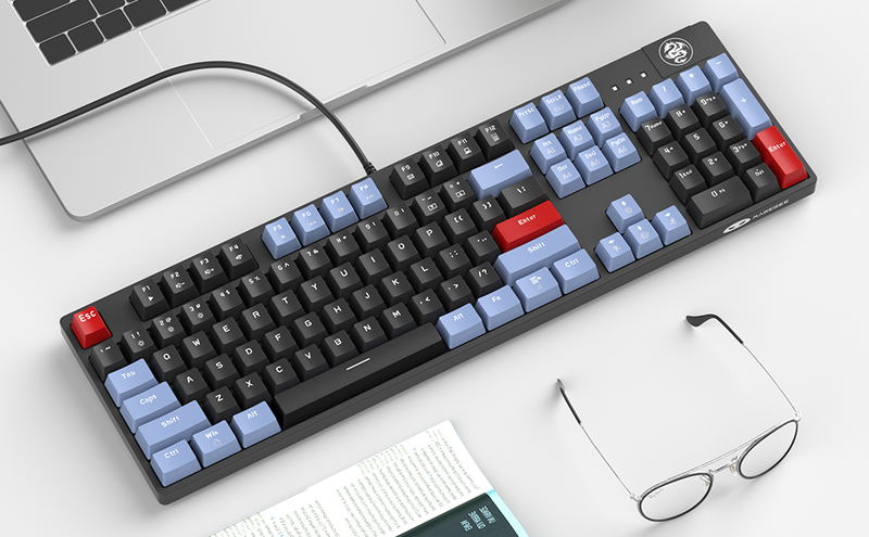 MageGee MK-ARMOR Wired Mechanical Keyboard [Brown Switch] (Blue Black) image 6