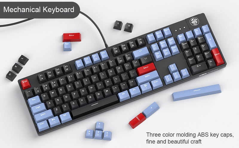 MageGee MK-ARMOR Wired Mechanical Keyboard [Brown Switch] (Blue Black) image 9