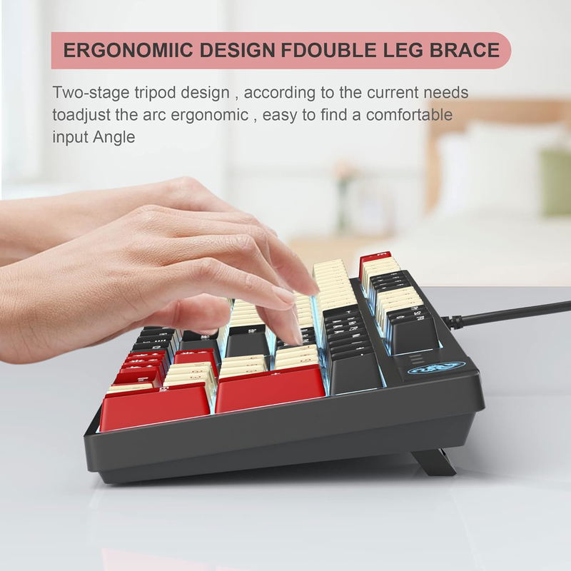MageGee MK-ARMOR Wired Mechanical Keyboard (Carbon A) - Red Switch image 6