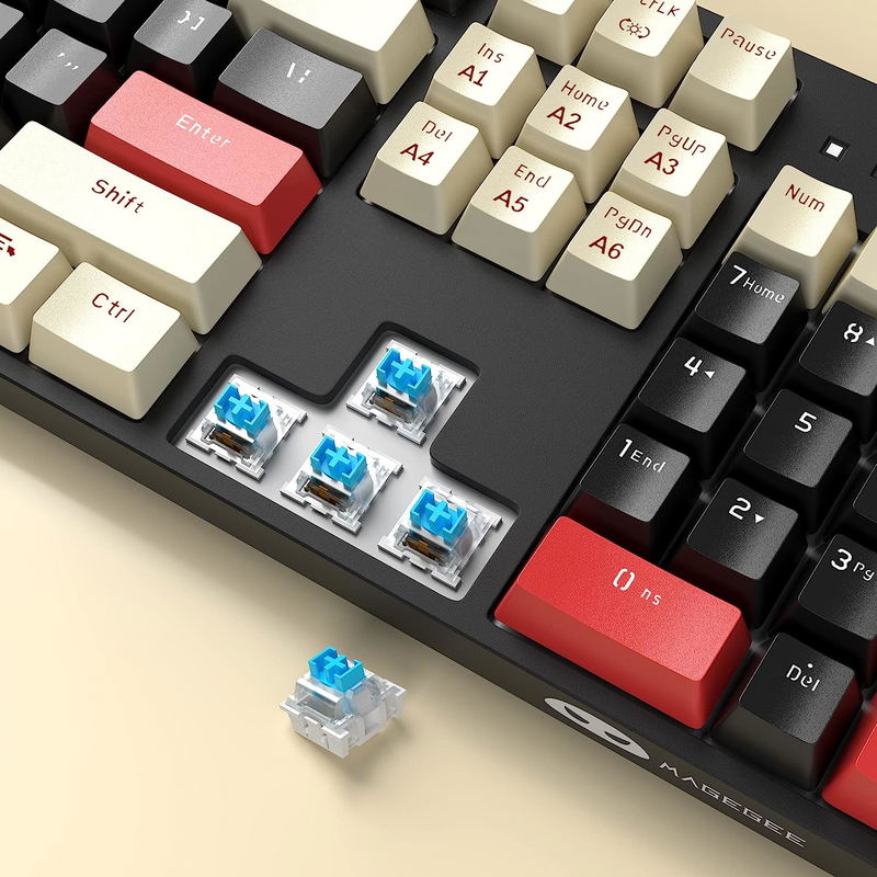 MageGee MK-ARMOR Wired Mechanical Keyboard [Blue Switch] (Carbon B) image 4