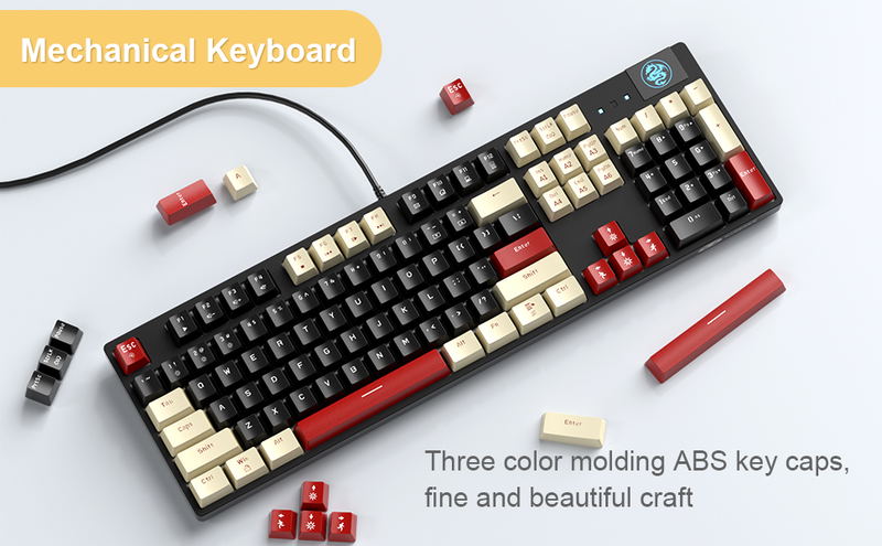 MageGee MK-ARMOR Wired Mechanical Keyboard [Blue Switch] (Carbon B) image 7