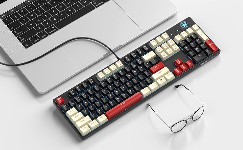 MageGee MK-ARMOR Wired Mechanical Keyboard [Blue Switch] (Carbon B) image 8