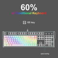 MageGee MK-BOX Wireless Mechanical Keyboard RGB lighting (White) - Red Switch thumbnail 4