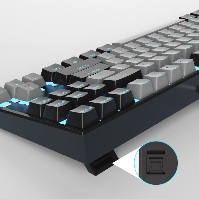 MageGee MK-STAR Wired Mechanical Keyboard (Black/Gray) - Blue Switch image 2