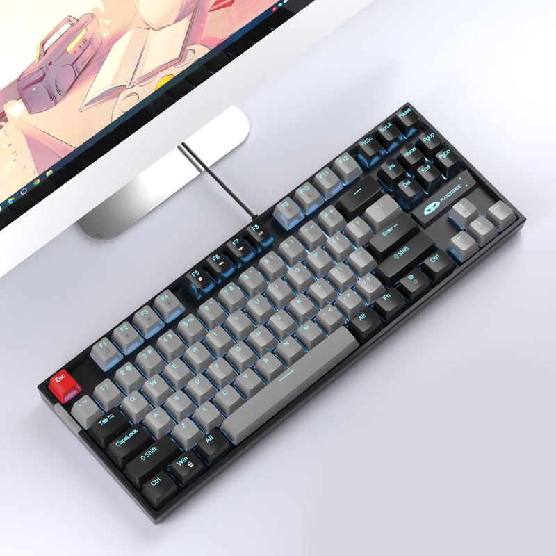 MageGee MK-STAR Wired Mechanical Keyboard (Black/Gray) - Blue Switch image 3
