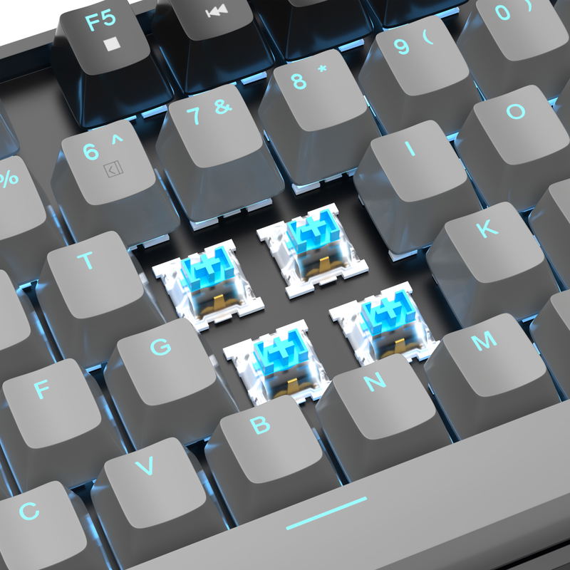 MageGee MK-STAR Wired Mechanical Keyboard (Black/Gray) - Blue Switch image 4