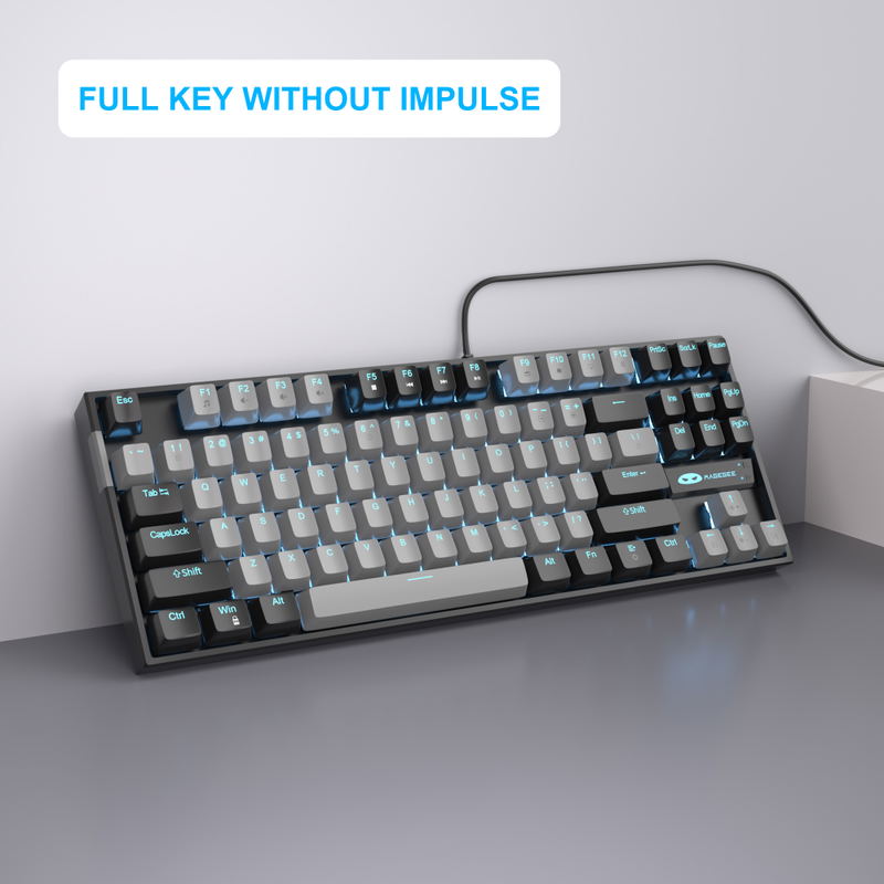 MageGee MK-STAR Wired Mechanical Keyboard (Black/Gray) - Blue Switch image 8