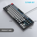 MageGee MK-STAR Wired Mechanical Keyboard (Black/Gray) - Blue Switch thumbnail 9
