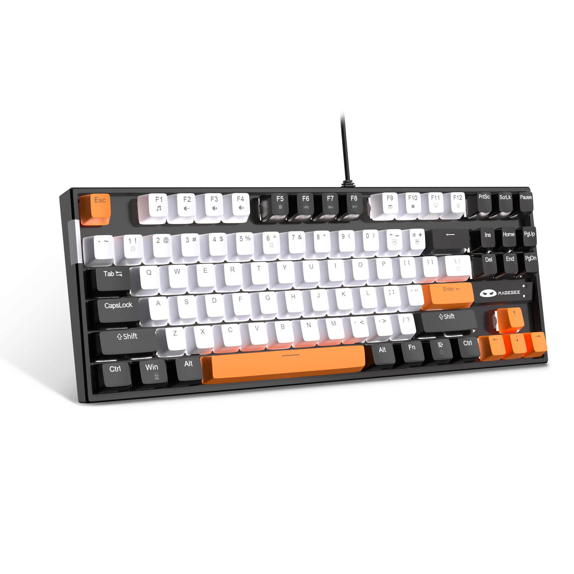 MageGee MK-STAR Wired Mechanical Keyboard (Carbon A) - Yellow Switch for PC