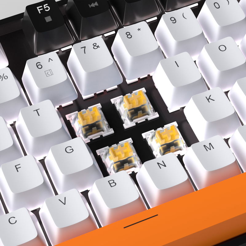 MageGee MK-STAR Wired Mechanical Keyboard (Carbon A) - Yellow Switch image 2